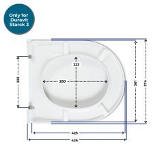 Homebad S3 Premium Softlose Kapak - Duravit Starck 3 0063890095