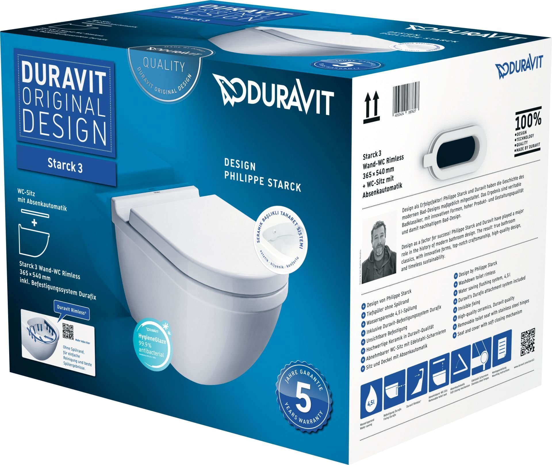 Duravit Starck 3 Kanalsız Asma Klozet Seti 45273920A1