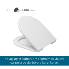 Homebad Beta Premium Softclose - Serel Beta 223BT00002 ve Beta Slim 223BS00002 uyumlu