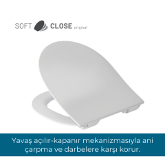 Homebad Santo Premium Softlose - Vitra Sento Slim 120-003-009 uyumlu Kapak