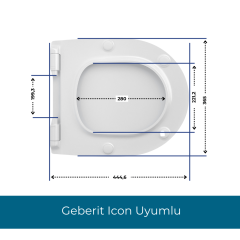 Homebad Geon Premium Softclose -  Geberit iCon uyumlu