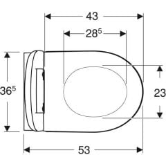 Geberit iCon Rimfree 53 cm Asma Klozet ve Kapak Seti 501.659.00.1