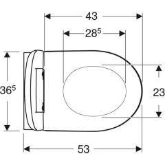 Geberit iCon Rimfree 53 cm Asma Klozet ve Kapak Seti 501.659.00.1