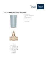 Grohe Ankastre Stop Valf İçin İç Gövde 1 2'' - 29811000