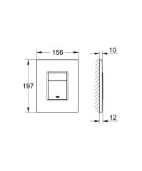 Grohe Gömme Rezervuar Kumanda Paneli ABS Altın Renk - 38732GL0