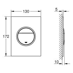Grohe Nova Cosmopolitan S Kumanda paneli - Fırçalı Bakır 37601DL0