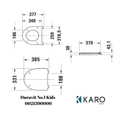 Duravit No.1 Kids Çocuk Softclose Klozet Kapak 0021390000